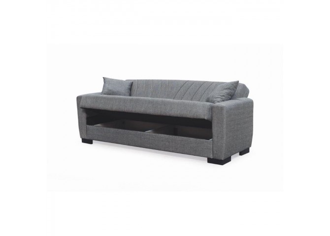 GALAXY Sofa-Bed with Storage 3-Seater / Fabric Brown