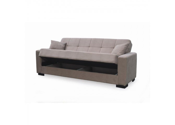 CARSON Sofa-Bed with Storage 3-Seater / Fabric Brown