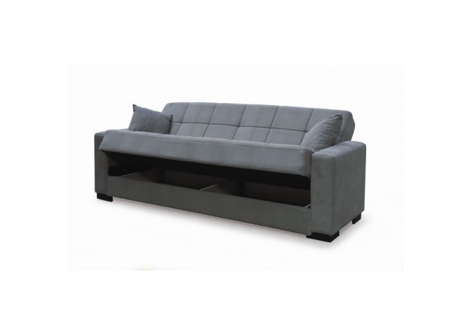 CARSON Sofa-Bed with Storage 3-Seater / Fabric Grey