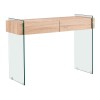 GLASSER Wood Console Clear 12mm Glass/Sonoma 110x40x76cm