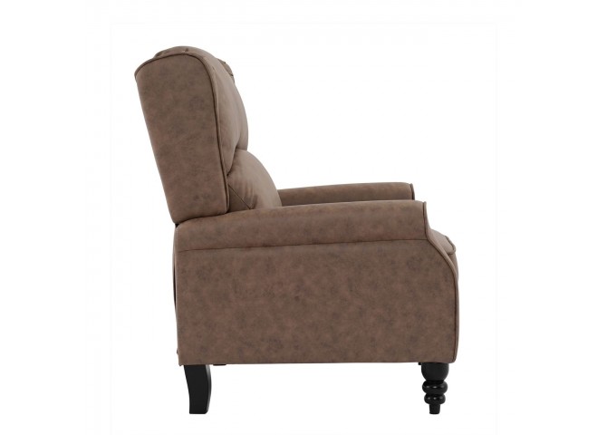 SIMPLE Relax Armchair Antique Brown Fabric