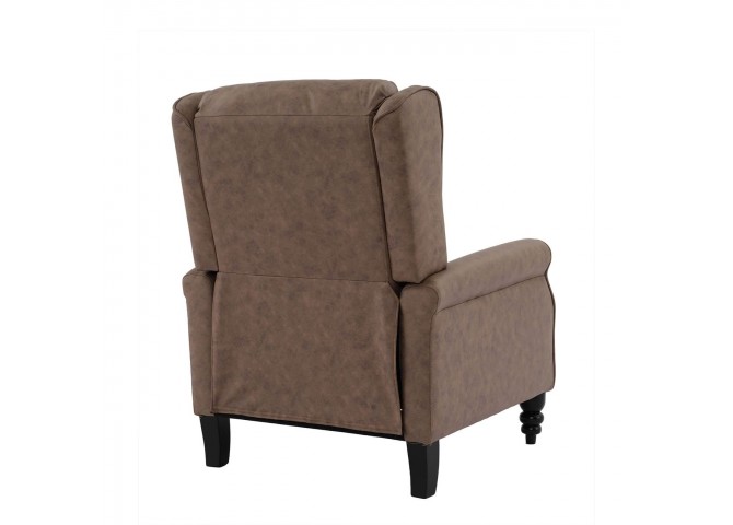 SIMPLE Relax Armchair Antique Brown Fabric