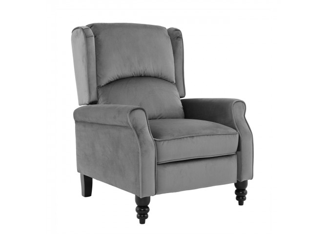 SIMPLE Relax Armchair Velure Grey Fabric