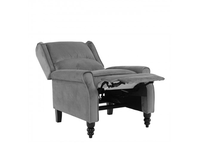 SIMPLE Relax Armchair Velure Grey Fabric
