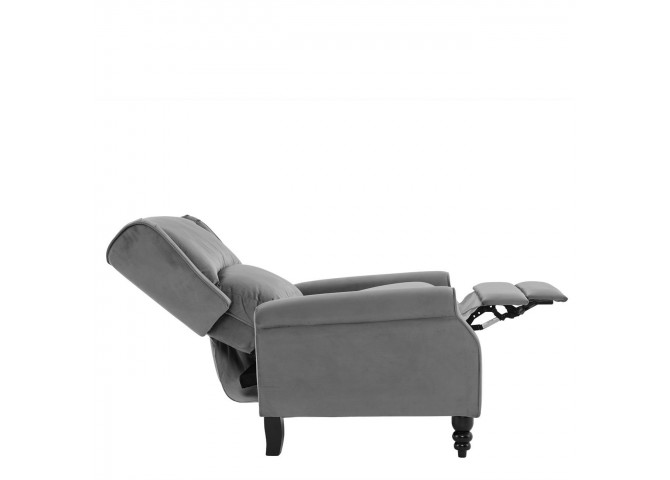 SIMPLE Relax Armchair Velure Grey Fabric