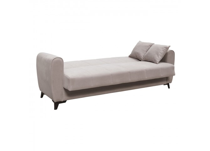 JEROM Sofa-Bed with Storage 3-Seater / Fabric Cappuccino