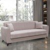 JEROM Sofa-Bed with Storage 3-Seater / Fabric Cappuccino
