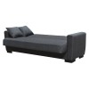 GALAXY Sofa-Bed with Storage 3-Seater / Fabric Dark Grey