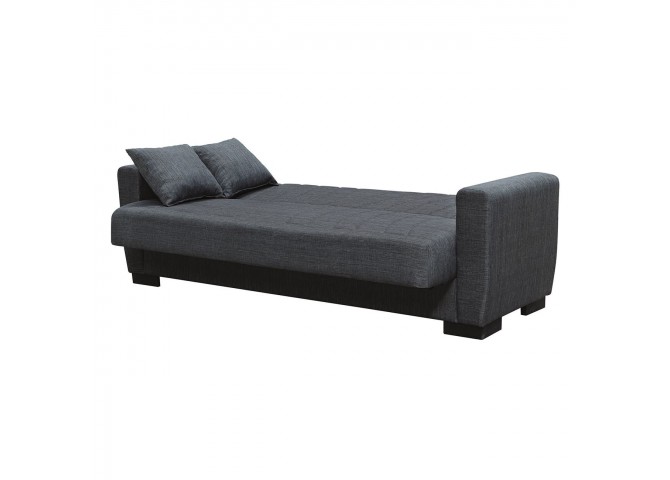 GALAXY Sofa-Bed with Storage 3-Seater / Fabric Dark Grey