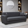 GALAXY Sofa-Bed with Storage 3-Seater / Fabric Dark Grey