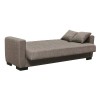 GALAXY Sofa-Bed with Storage 3-Seater / Fabric Brown