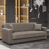 GALAXY Sofa-Bed with Storage 3-Seater / Fabric Brown