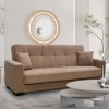 CARSON Sofa-Bed with Storage 3-Seater / Fabric Brown