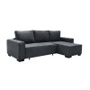 LONDON Corner Sofa-Bed / Fabric Anthracite