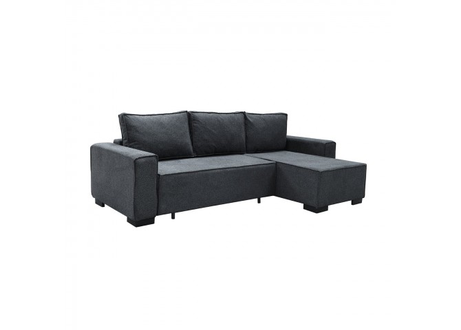 LONDON Corner Sofa-Bed / Fabric Anthracite