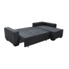 LONDON Corner Sofa-Bed / Fabric Anthracite