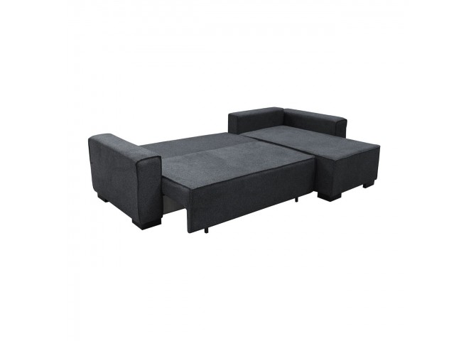 LONDON Corner Sofa-Bed / Fabric Anthracite