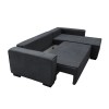 LONDON Corner Sofa-Bed / Fabric Anthracite