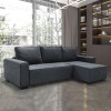 LONDON Corner Sofa-Bed / Fabric Anthracite