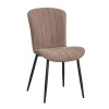 KELLY Chair Black Metal/Cappuccino Mini Boucle Fabric