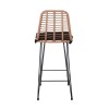 SALSA Bar Stool-Pro with Cushion (Metal Black/Wicker Natural)