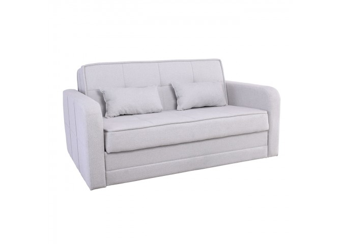 CAMAL Sofa-Bed with Storage 2-Seater / Fabric Light Grey