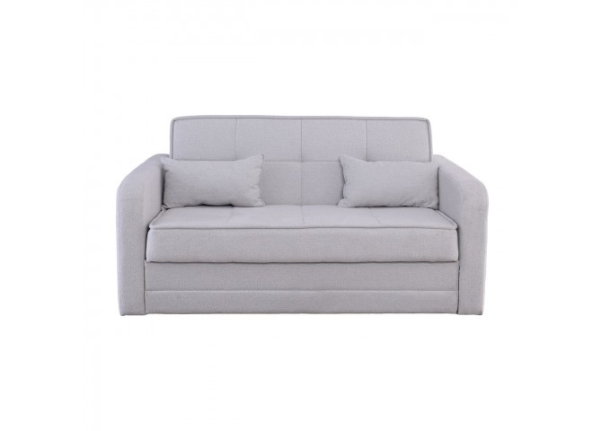 CAMAL Sofa-Bed with Storage 2-Seater / Fabric Light Grey