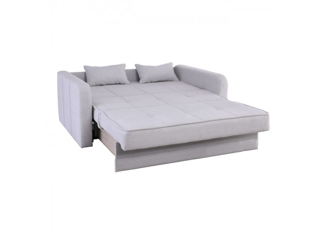 CAMAL Sofa-Bed with Storage 2-Seater / Fabric Light Grey