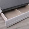 CAMAL Sofa-Bed with Storage 2-Seater / Fabric Light Grey