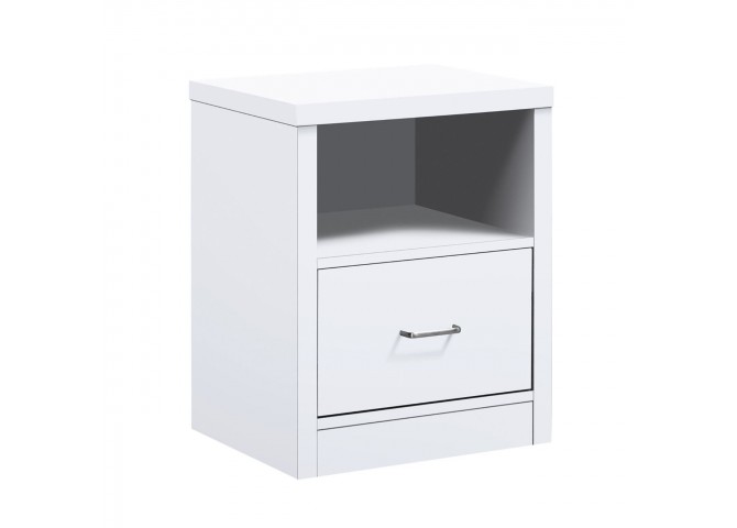 LIFE LUX Bedside 47x39x60 White 1-Drawer