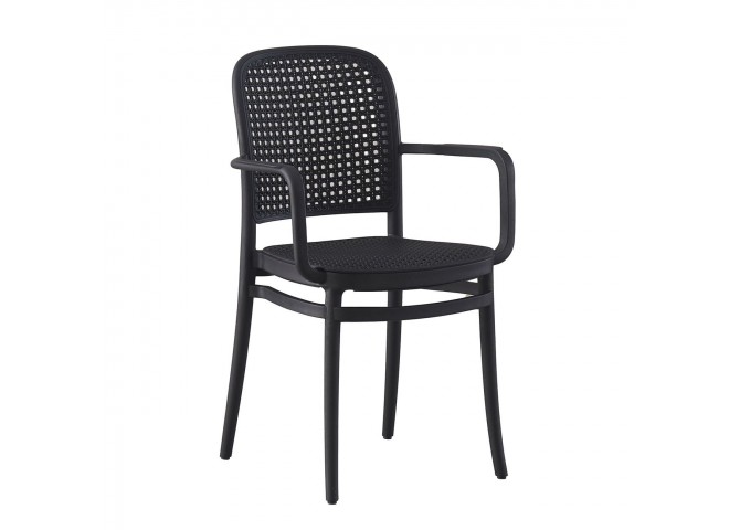 FLORENCE Stacking Armchair PP Black