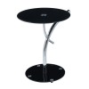 RAVEL Side Table D.50xH58cm, Glass Black