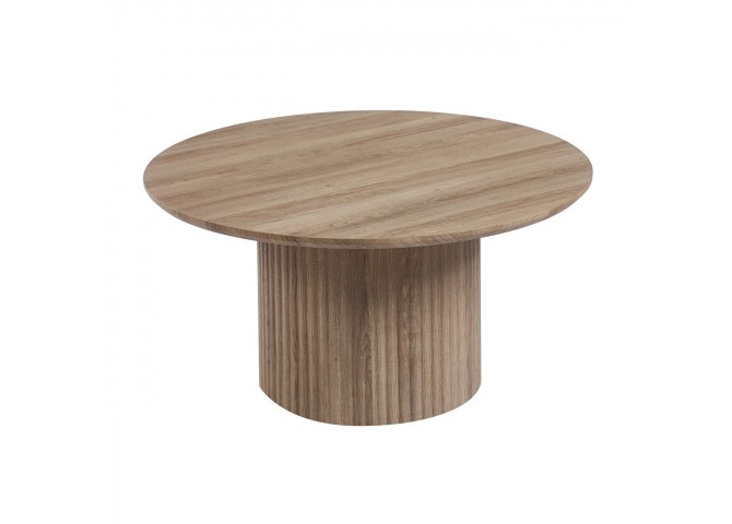 COLLIN Set-2 Coffee Tables D.50cm+D.80cm MDF Sonoma