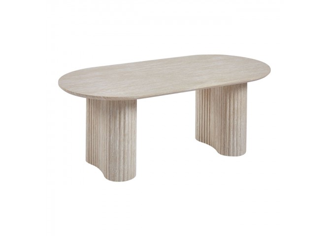 DIAZ Coffee Table 120x60cm MDF Natural Stone