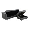 JACKSON Sofabed & Storage Corner Dark Grey Fabric
