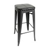 RELIX Bar Stool Metal Black/Pu Black