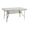 RIO Table 120x70cm Metal Beige