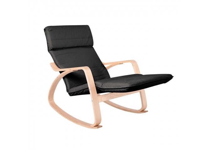 HAMILTON Super Relax Armchair Natural (Birch)/Fabric Black