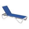 SUMMER K/D Sunlounger ALU, PP White, Textilene Blue