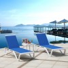 SUMMER K/D Sunlounger ALU, PP White, Textilene Blue