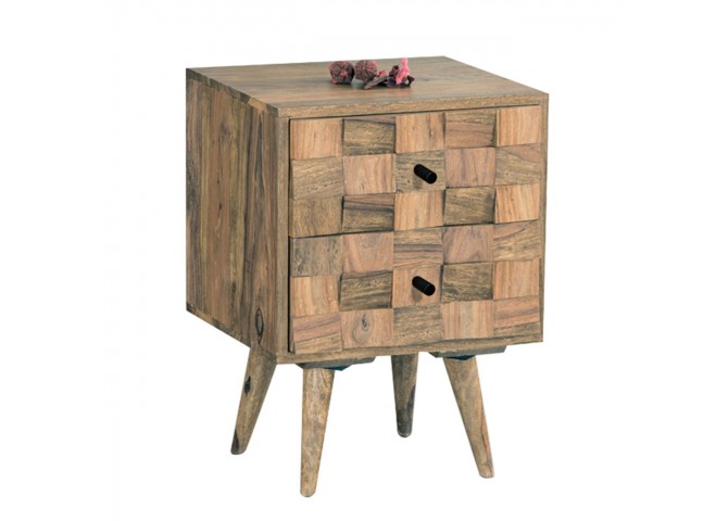 TEKA-W Bedside 40x35x55 Acacia Natural Finish