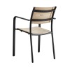 SAGA Armchair Metal Black/PP-UV Tortora