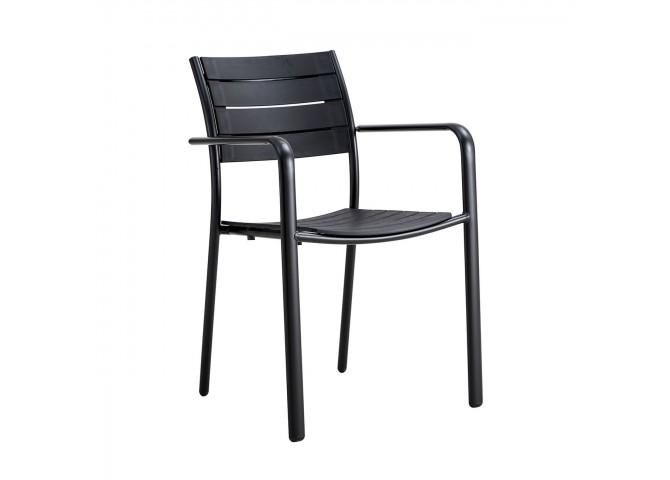 SAGA Armchair Metal Black/PP-UV Black