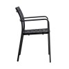 SAGA Armchair Metal Black/PP-UV Black