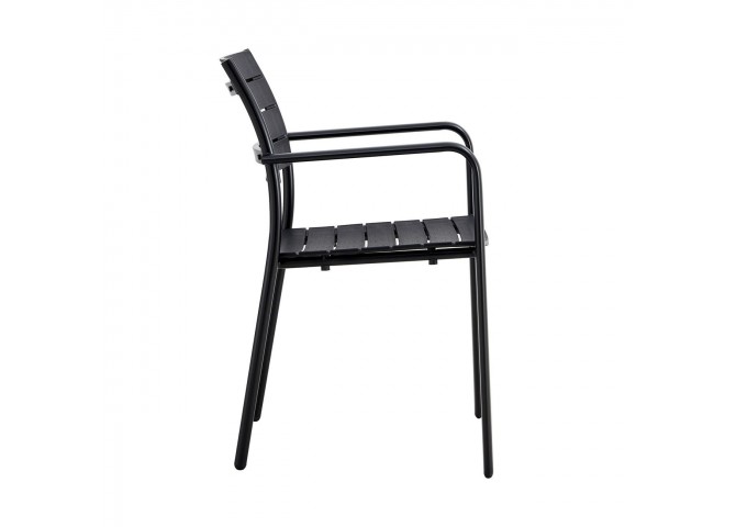 SAGA Armchair Metal Black/PP-UV Black