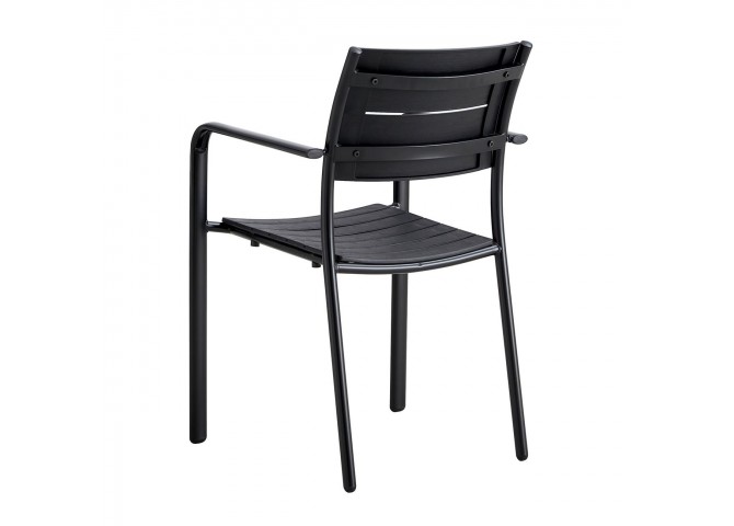 SAGA Armchair Metal Black/PP-UV Black