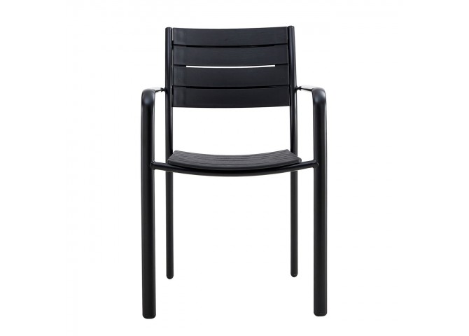 SAGA Armchair Metal Black/PP-UV Black