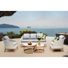 IBIZA Set Alu Natural/White Wicker 5pcs (Cushions Grey)