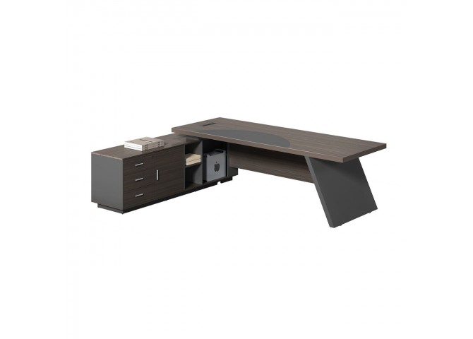 MASTER Desk (LEFT) 180x180cm Grey Walnut