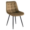 MYRIAM-R Chair Metal Black/Fabric Velure Cappuccino